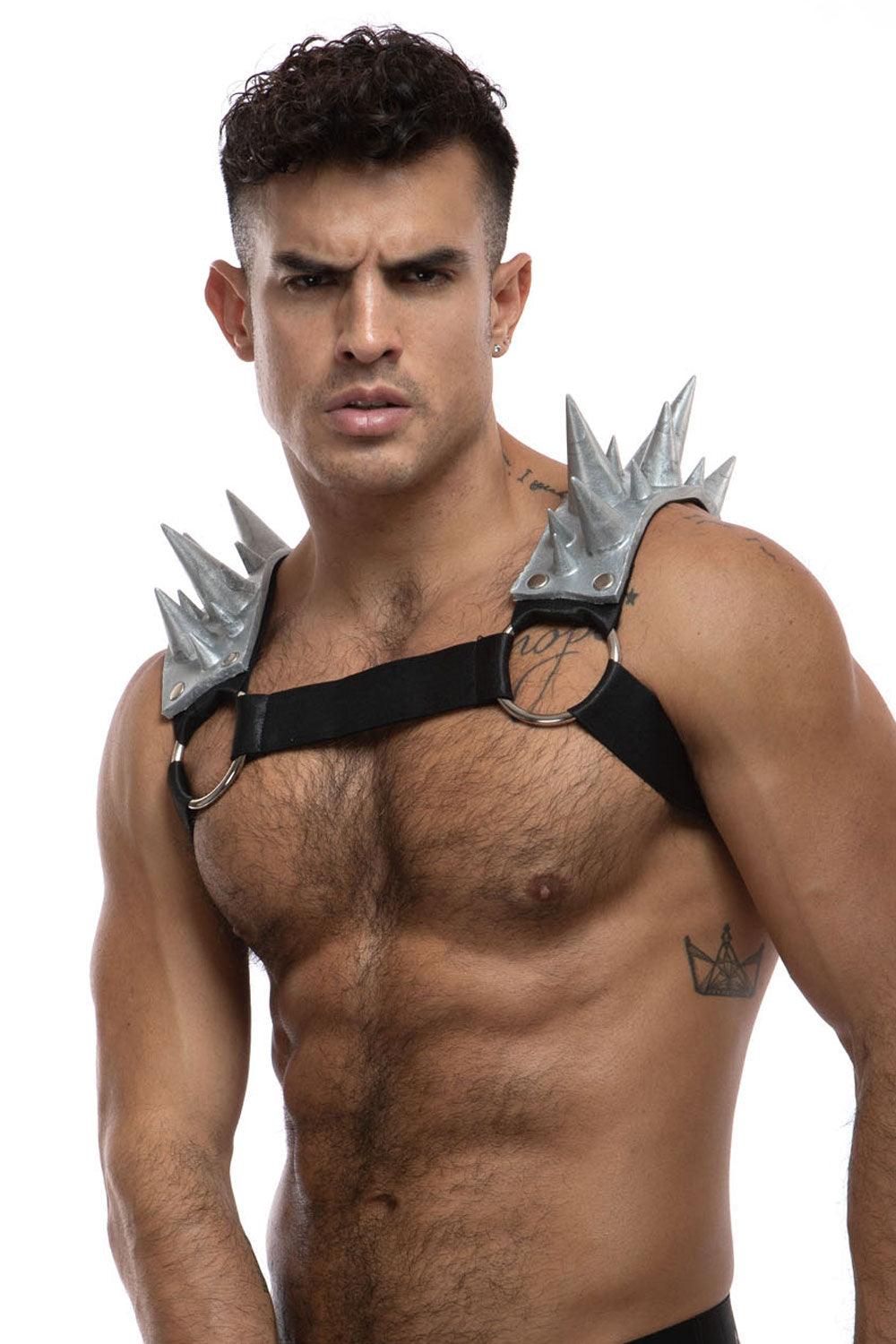 Blades Spiked Harness | Silver | Made To Order